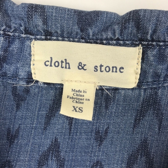 Cloth & Stone Roll Tab Sleeve Shirt XS - Picture 3 of 4